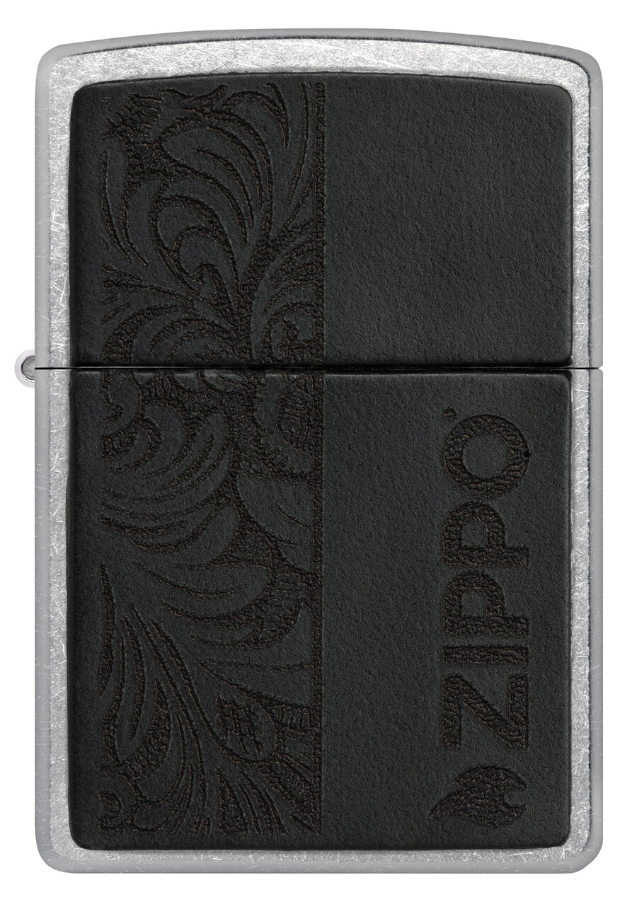 black leather emblem - zippo design