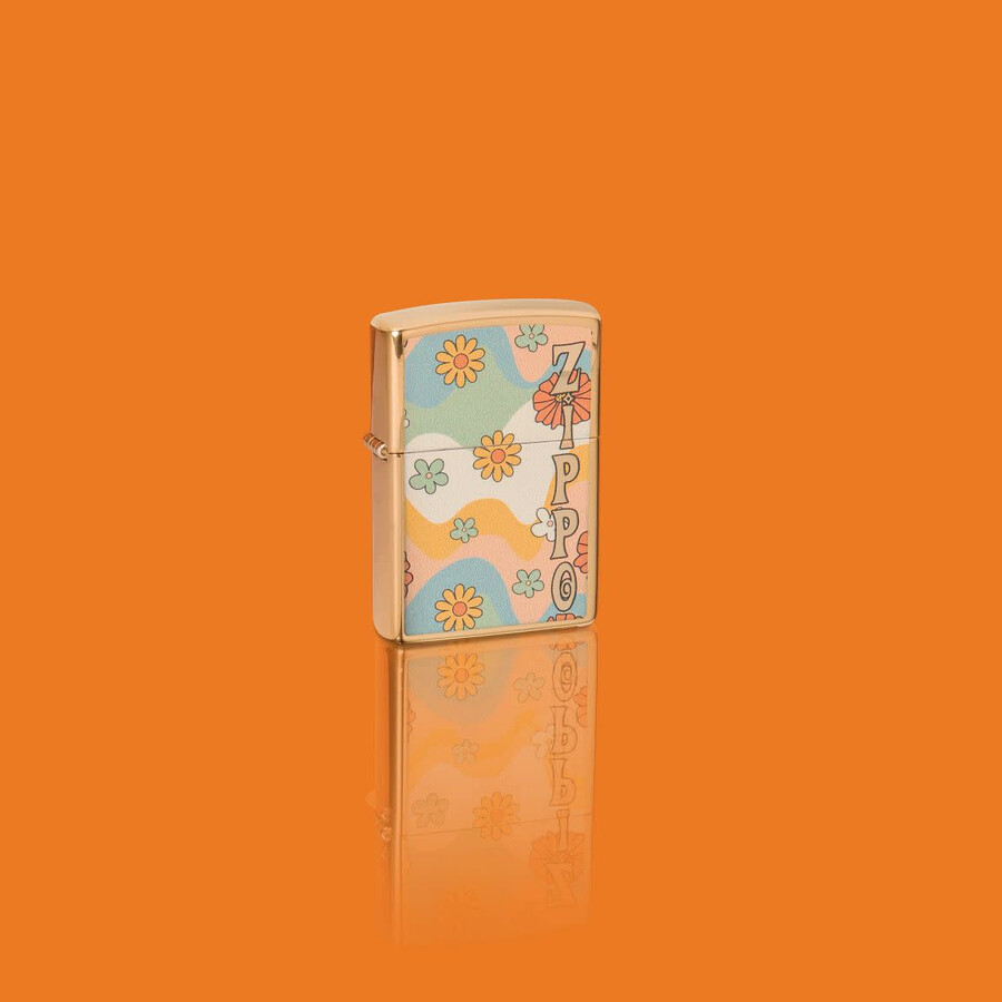 zippo flower power design