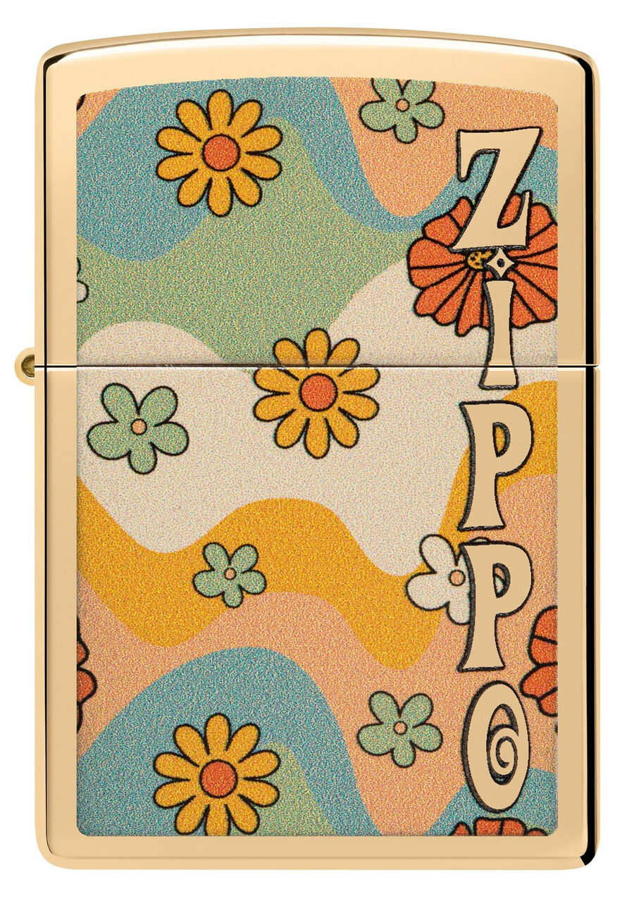 zippo flower power design