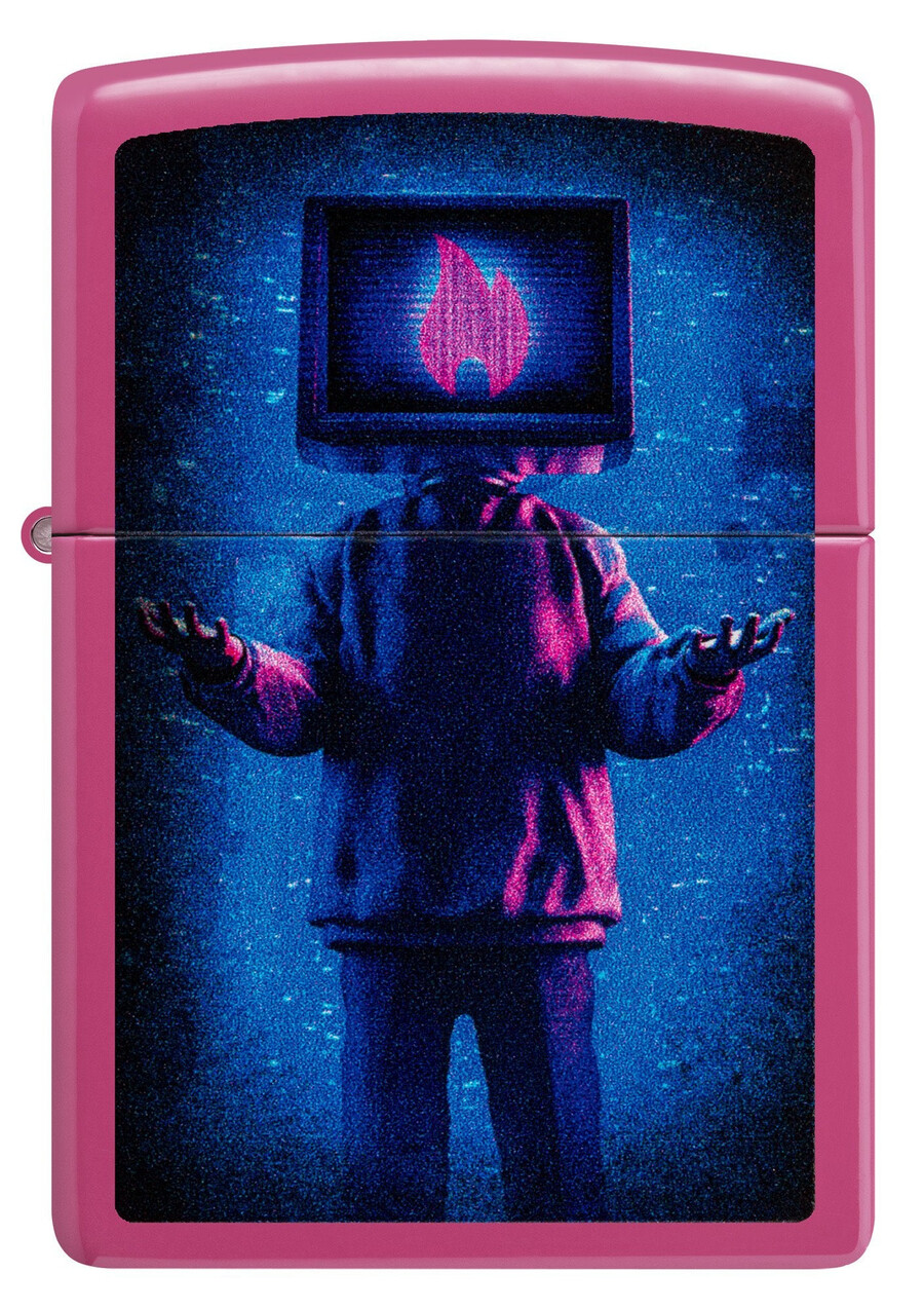 flame tv man design