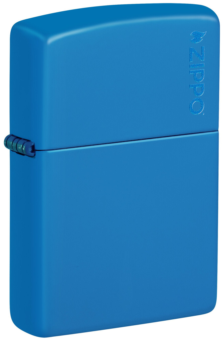 classic sky blue matte zippo logo