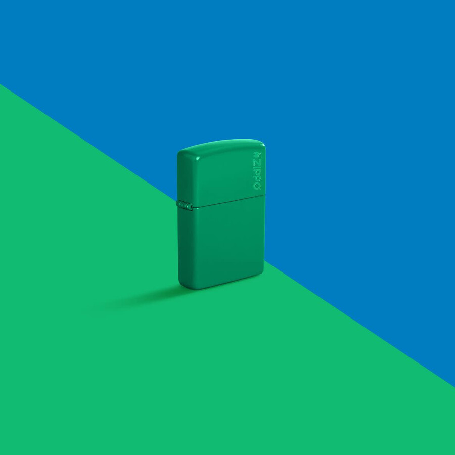 classic grass green matte zippo logo