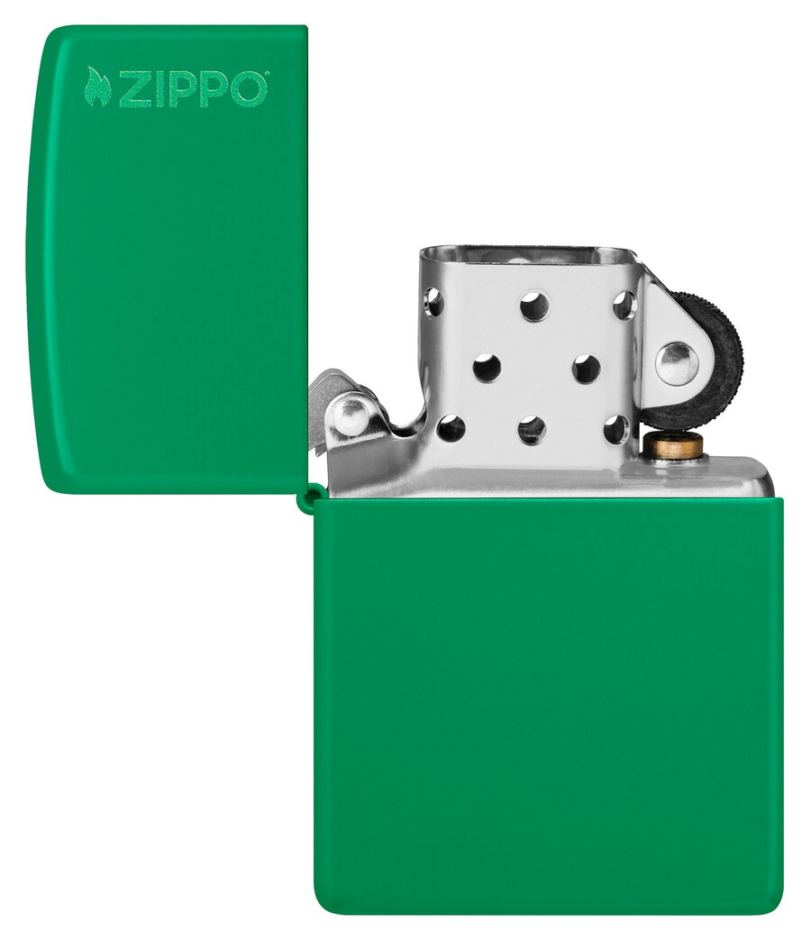 classic grass green matte zippo logo