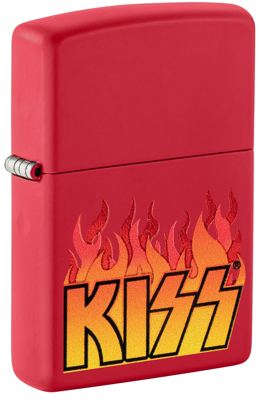 kiss flaming logo design