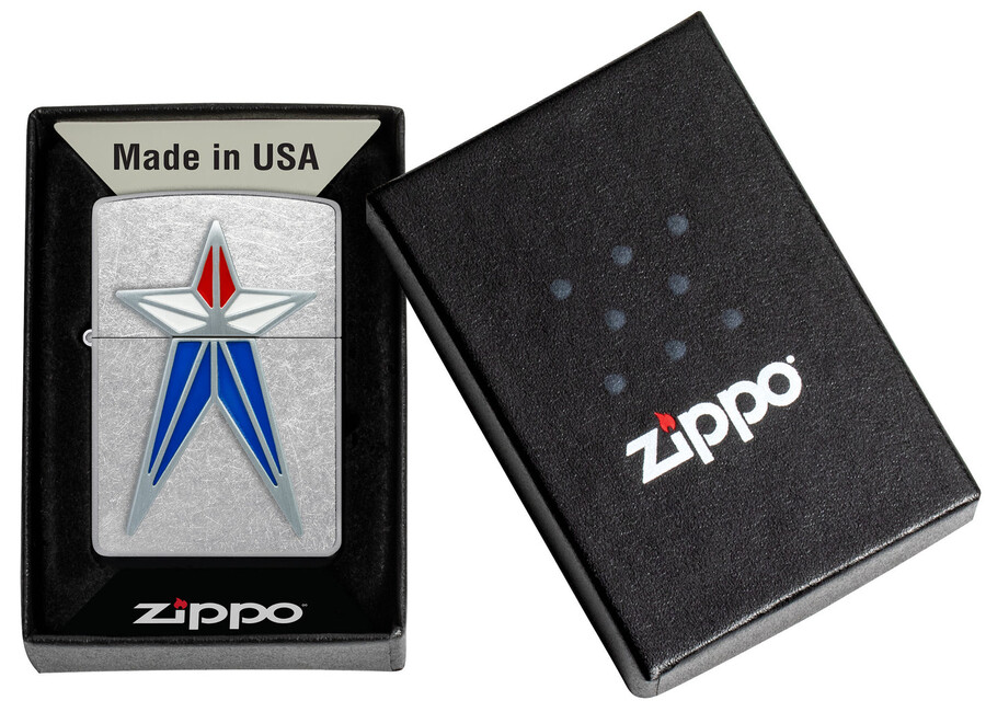 red white blue star