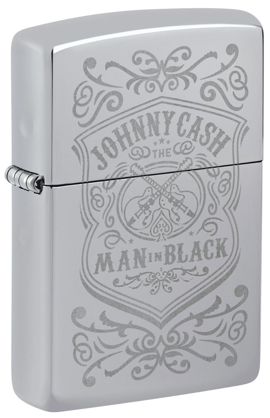 johnny cash man in black crest design
