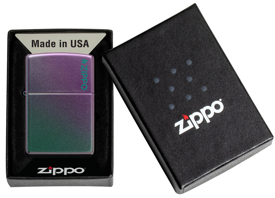 classic iridescent zippo logo