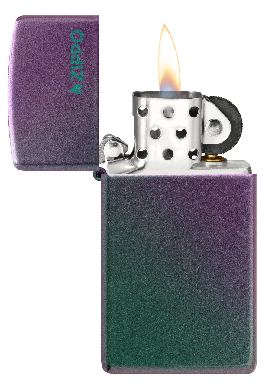 slim iridescent zippo logo