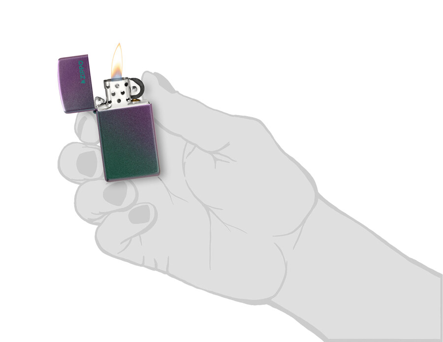 slim iridescent zippo logo