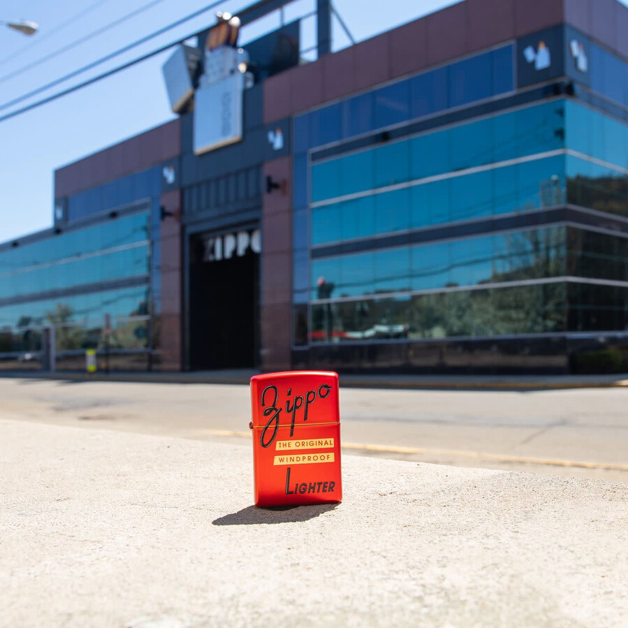 zippo red box top design