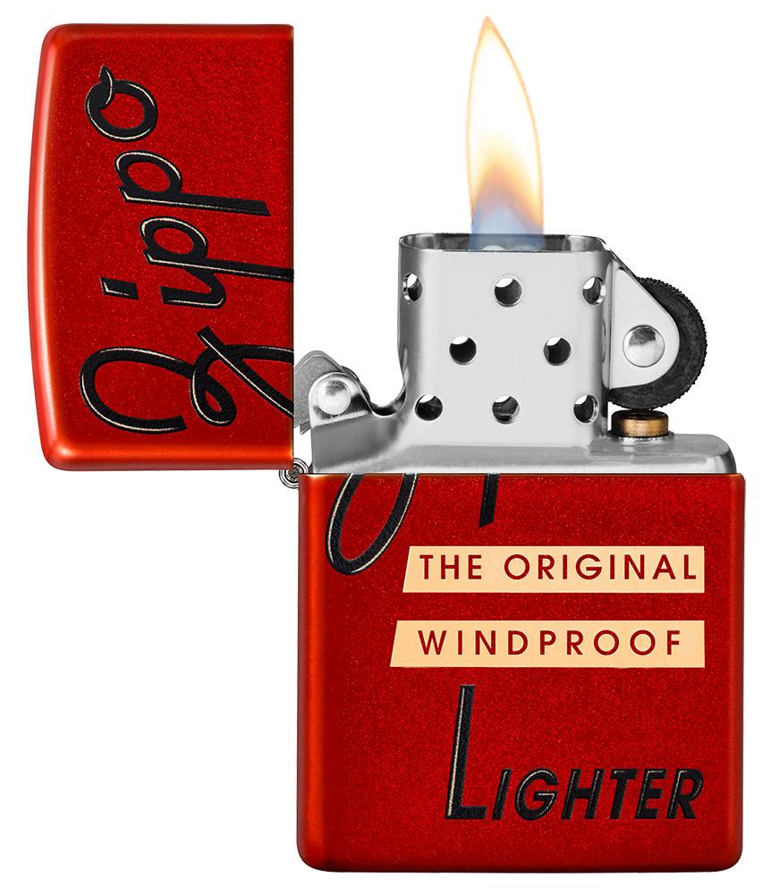 zippo red box top design