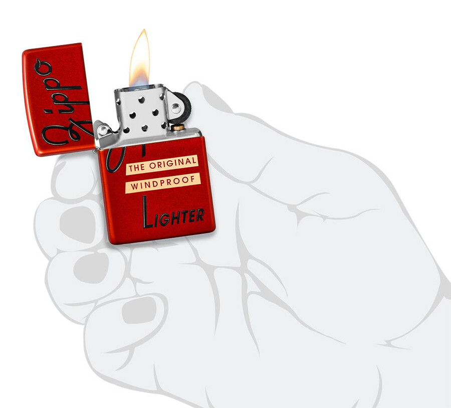 zippo red box top design