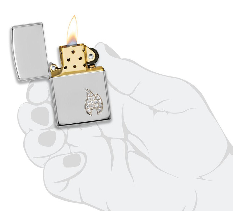 sterling silver flame emblem