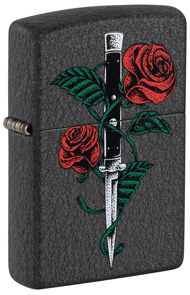 rose dagger tattoo design