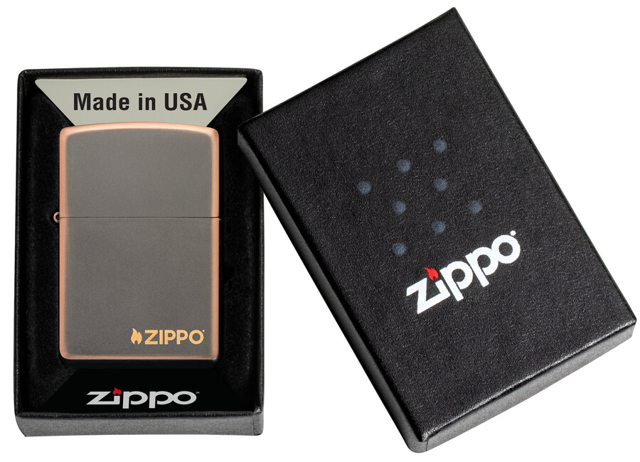rustic bronze zippo logo