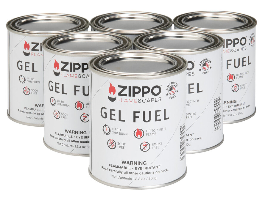zippo flamescapes gel fuel 350g 6 pack xl