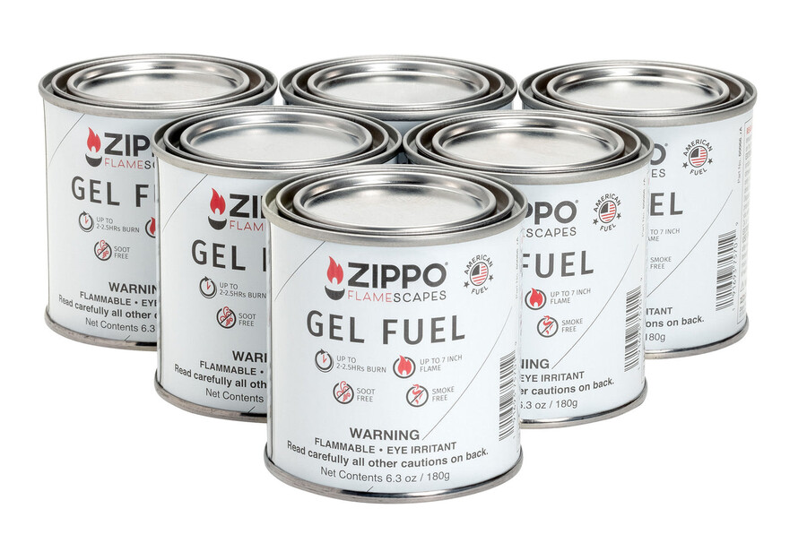 zippo flamescapes gel fuel 180g 6 pack standard