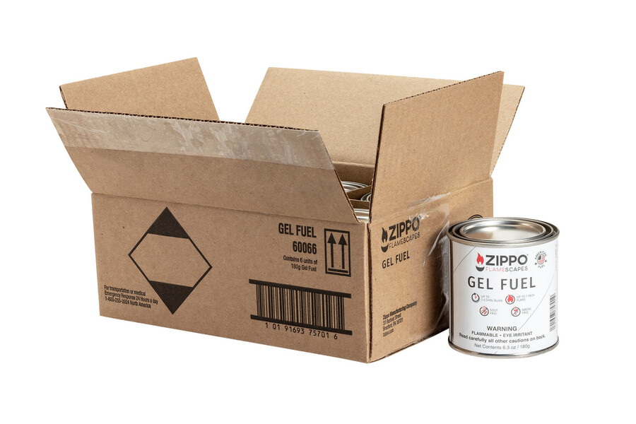 zippo flamescapes gel fuel 180g 6 pack standard