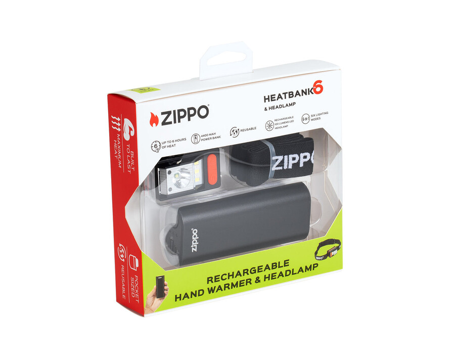 black heatbank 6 rechargeable hand warmer and headlamp gift set
